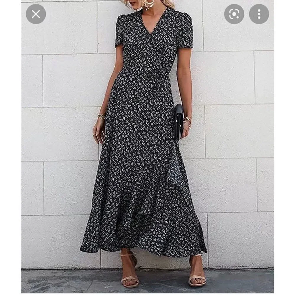 Free People - Lost + Wander Araceli Wrap Maxi Dress size SP